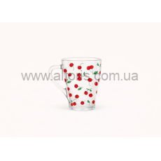 кружка стекло "Gracia" Gallery - 280 мл "Cherry boom"