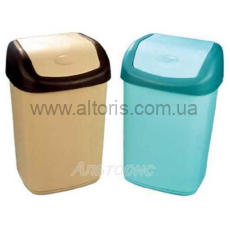 ведро пластмассовое с клапаном для мусора Алеана - 18л кремовый