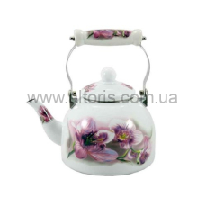 чайник эмаль ZAUBERG - 2,0л "Розовая лилия" 5L керам.ручка