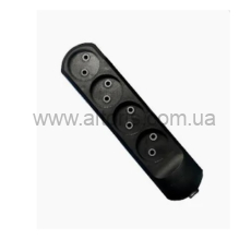 колодка Neomax - 4 гн. без.зазем черная NX510400