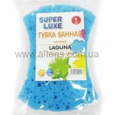 губка банная ТМ Super Luxe - Laguna пористая фигурная с мас.слоем