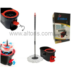 ведро с автоматическим отжимом Zambak - 14л + швабра 355