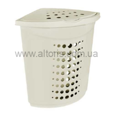 корзина для белья  Алеана  - 45л белая угловая