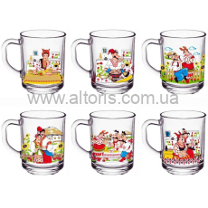 кружка стекло - 280 мл Gren tea  КОЗАКИ V3954