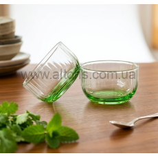 салатник стекло Gallery - 475мл 110х65мм цветной лак (салатовый) FIORE