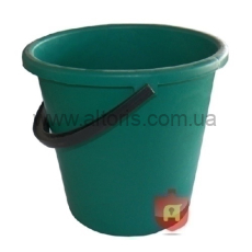 ведро пластмассовое не пищевое без кр Полимерагро - 10л п/э зелёное
