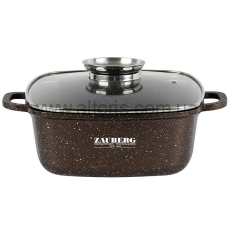 кастрюля алюминиевая ZAUBERG - 2,7л алюм. з скл.кр. CH\МАРМУР антипригар, індукц. 1220