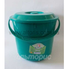ведро пластмассовое пищевое с кр Алеана - 8 л. бирюза