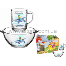 набор детский стекло - 2 пр. Літак 942691