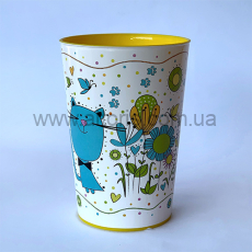 стакан пластмасовый Алеана  - 0,4 л. с декором ( микс)