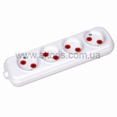 колодка HOROZ - 4 гнезда TEB