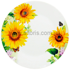 тарелка мелкая керамика Interos - №7 Подсолнух (3568)