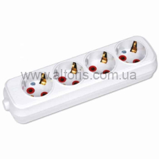 колодка HOROZ - 4 гнезда с заземлением TEB