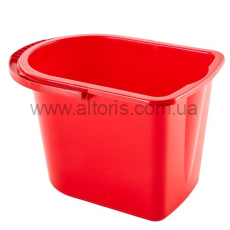 ведро пластмассовое прямоугольное Алеана - 14л. красное