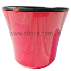 кашпо двойной цветной Гемопласт - №2 красный