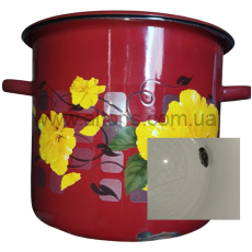 кастрюля эмаль НМ цилиндр. 7л/4 1620/4, Уценка(сквозной бой дна) - Грейси (бордо)