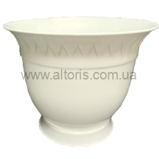 горшок для цветов "Тира"/Гемопласт/ - №2 белый д160