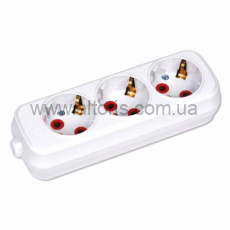 колодка HOROZ - 3 гнезда с заземлением TEB