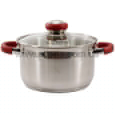 кастрюля Zauberg - 6,1л н/ж сфера. стекл. кр. ZB-6.1 CR RED