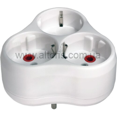 переходник эл. Neomax - тройник с зазем NX1014