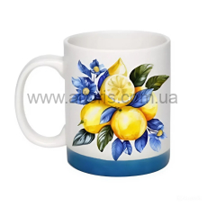 кружка керамика "Цилиндр" Gallery - 350мл "Mediterranean lemon"