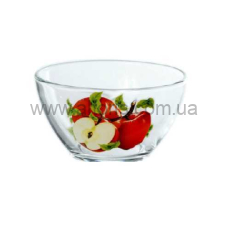 набор салатников стекло 3шт 400мл  - Микс (фрукты и цветы)