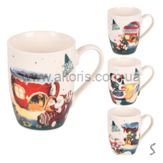 чашка керам Stenson - 350мл Merry Christmas R35761