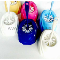 ершик для унитаза с подставкой пластик - белый