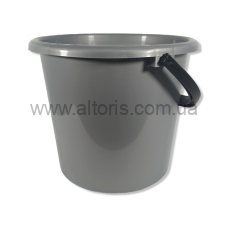 ведро пластмассовое пищевое мерное Полимерагро - 5л Металлик