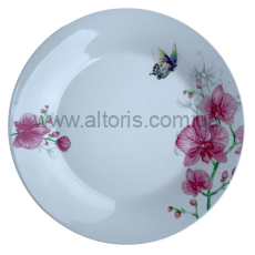 тарелка мелкая керамика Interos - №7 орхидея д.175мм (9901)
