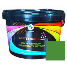 эмаль акриловая LuxLine (WHITE ENAMEL) - 2 кг зеленая