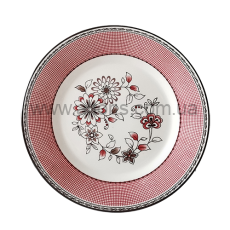 тарелка мелкая керамика S&T - №7 Розовый орнамент