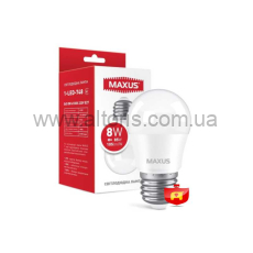 лампа LED MAXUS - шарик G45 8W 3000K 220V E27