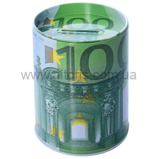 копилка Stenson - банка железная "100 евро" 7.5*10.5см N01788