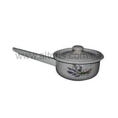 ковш эмаль с крышкой НМ 1,5л/2 2108/2 - Сиреневый букет лаванды