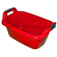 таз 65л пластмассовый овальный с ручками Консенсус - красный