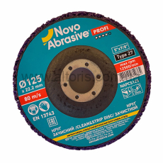круг зачистной NOVOABRASIVE из нетканного материалла - 125х22,23 мм. фиолетовый