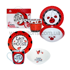 набор детский керамика S&T - 3пр. Божа корівка мікс 5143