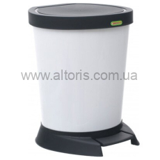 ведро для мусора с педалью  Алеана  - 18л белое