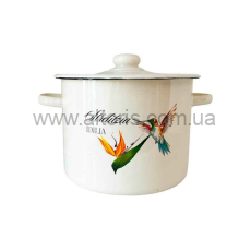 кастрюля эмаль НМ цилиндр. 3л/2 1612/2 - Колибри (молочная)