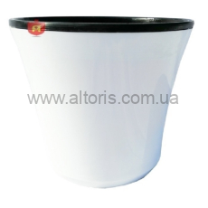 кашпо двойной цветной Гемопласт - №1 белый
