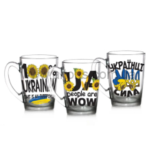 кружка стекло "Cappuccino" Gallery - 320мл  "Українці"