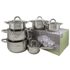 набор посуды Krauff нерж.сталь - 12 предм.арт 26-238-097