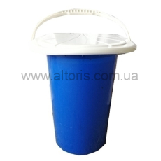 ведро-туалет 17л пластмассовое с крышкой Консенсус - синее