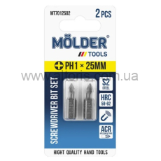 набор бит MOLDER  - PH1x25мм, 2шт