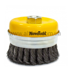 Щетка торцевая NovoTools - 100мм плет. сталь с кольцом