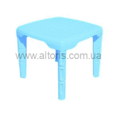 стол детский пластмассовый 560*560 Консенсус - голубой квадратный