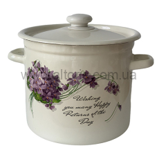 кастрюля эмаль НМ цилиндр. 7л/2 1620/2 - Виола