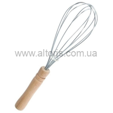 венчик нержавеющая сталь с деревянной ручкой