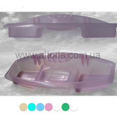 Мыльница пластмассовая Консенсус - тройная белая